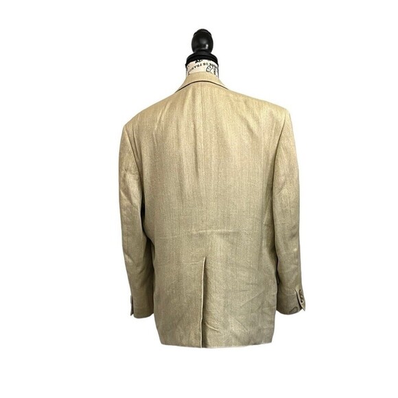 Haspel Mens Sportcoat Blazer Jacket Mens 42S Yellow Two Button Silk Modest VTG - Picture 4 of 10